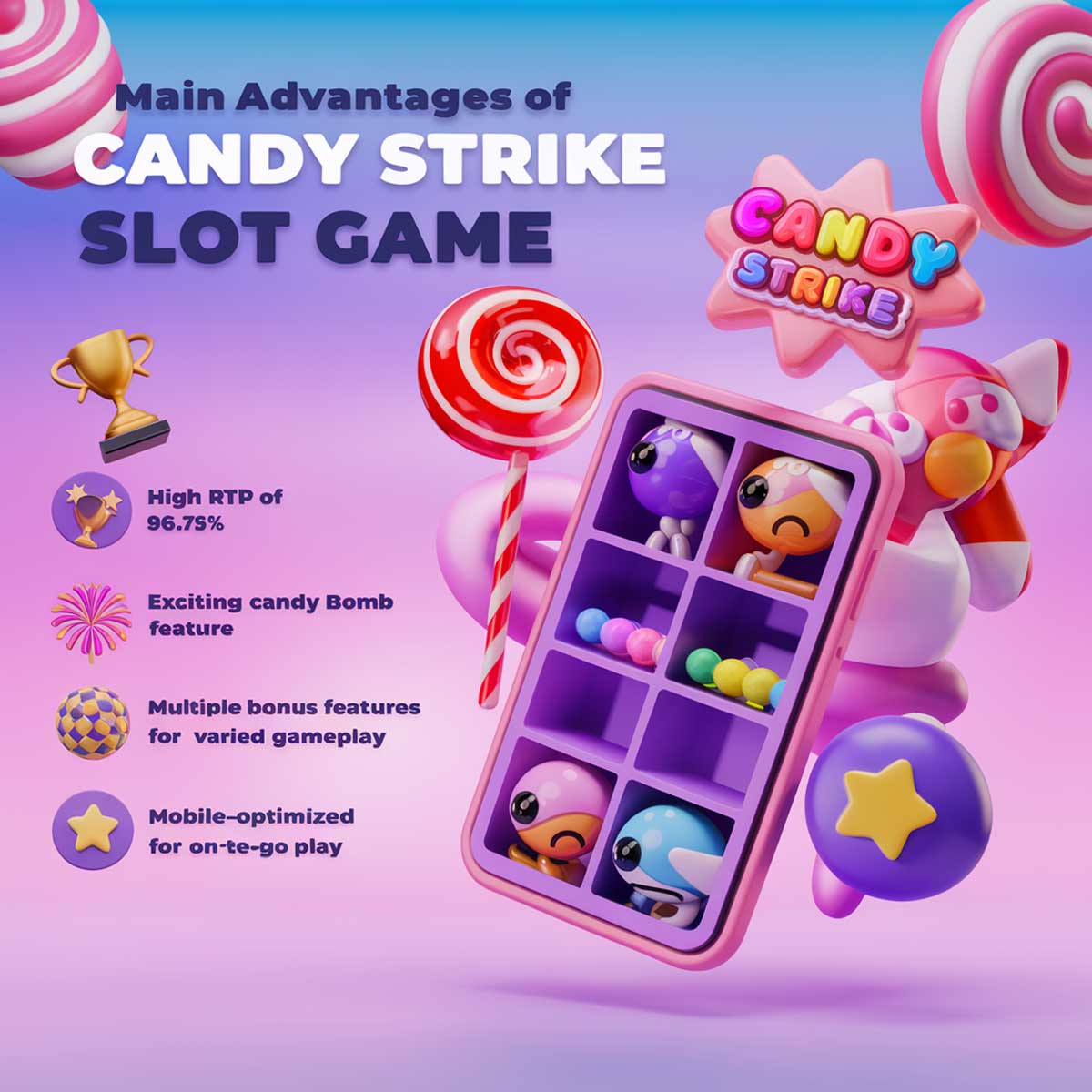 Candy Strike slot game main features